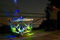 Starry night with a hexapod.